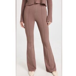 Sablyn Slim Flare High Waist Pintuck Leggings  Brown, M/L, $380 Retail Like New